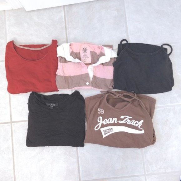 5 Top Bundles Short Sleeve Long Sleeve Tank Top Shirt - Picture 4 of 5